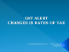 GST Alert – July, 2022- GST Rate of Tax Changes