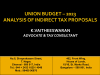 Union Budget 2023 – Analysis of Indirect Tax Proposals